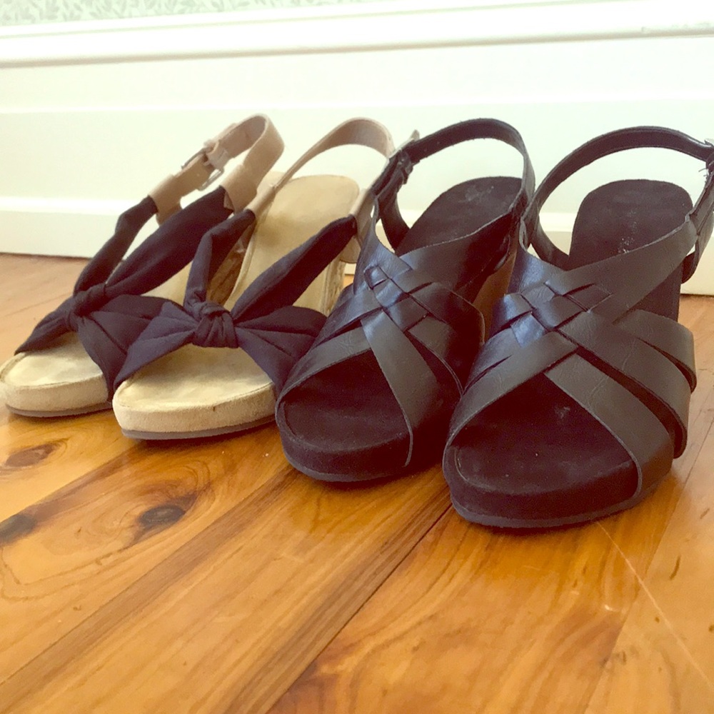 Aerosoles open toe wedge bundle